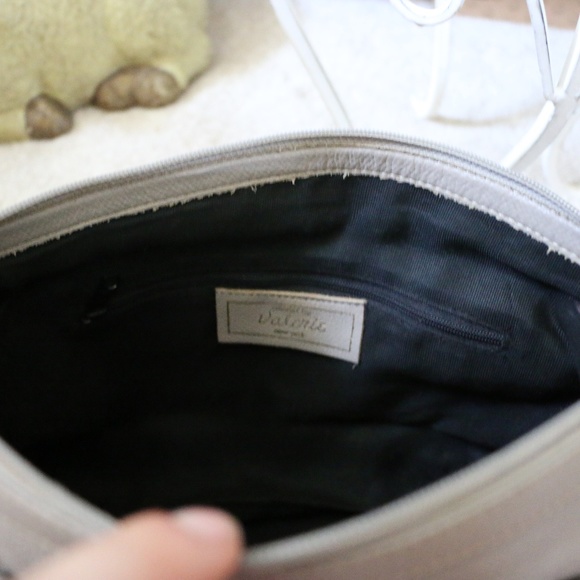 Created By Valerie New York Leather Light Gray Bag - Picture 11 of 12